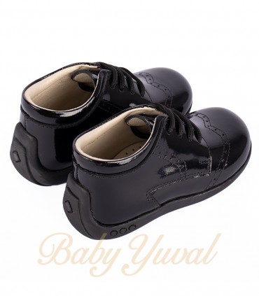 Calzado de 100% Cuero Santiago Black | Línea Pasitos