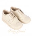 Calzado de 100% Cuero Santiago Crema | Línea Moda