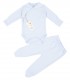 Set Bodie Cruzado y Pantalón con pie | Colección Clínico Celeste