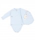 Set Bodie Cruzado y Pantalón con pie | Colección Clínico Celeste