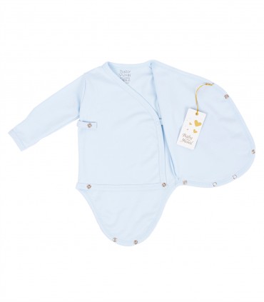 Set Bodie Cruzado y Pantalón con pie | Colección Clínico Celeste