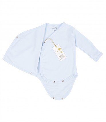 Set Bodie Cruzado y Pantalón con pie | Colección Clínico Celeste