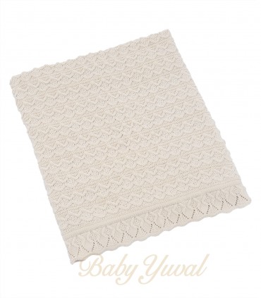 Manta Tejida de Hilo con Forro de 100% Algodón | Bends Beige