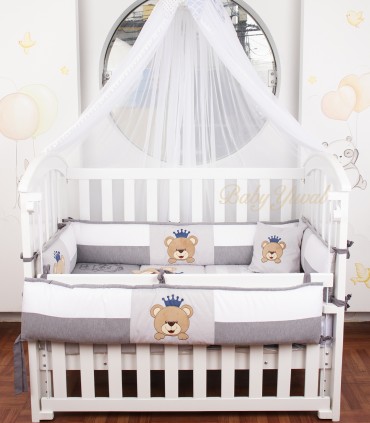 Set de Cuna Osito Rey | Premium Pique