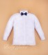 Camisa Manga Larga | Blanco Humo Corbatín