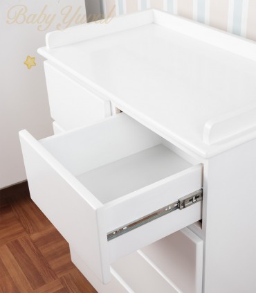 Cómoda de Bebé 5 cajones | White