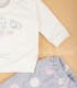 Conjunto de Fresh Terry Algodón | Lovely Bunny Cream