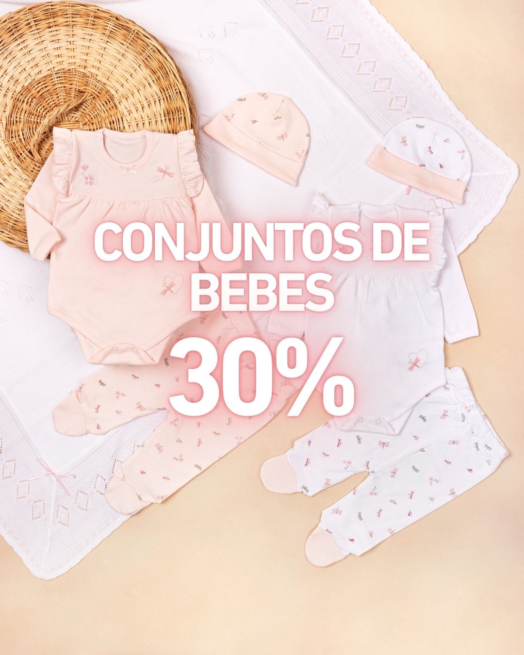 Conjunto de algodon bebe niña
