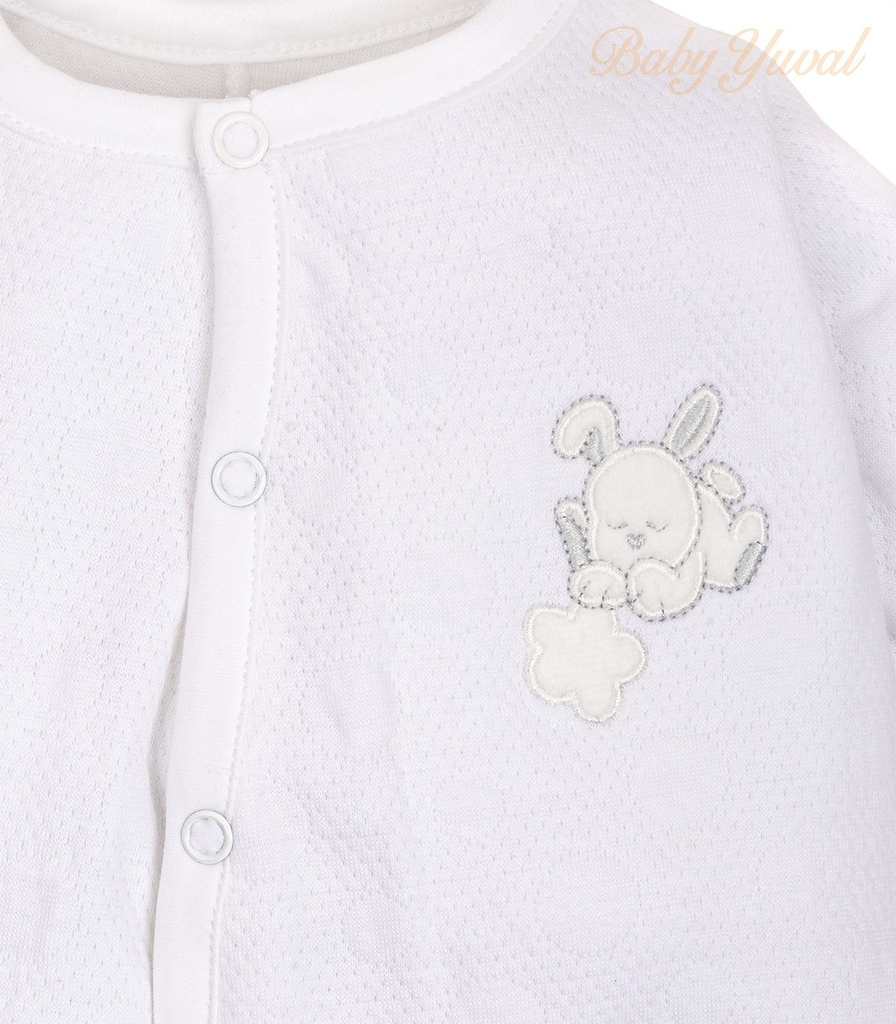 Enterizo Jacquard Algodón | Bunny White - vista adicional