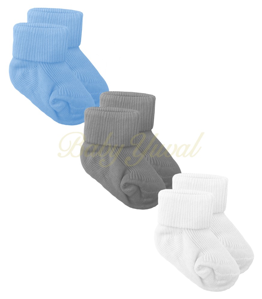 [TR096565] Tripack de Medias Acanaladas de Algodón | Colección Mike