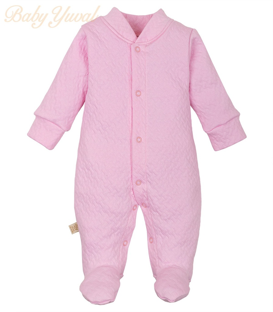 [EN0203130] Enterizo Jacquard Algodón | Rosado (Rosado, 0 a 3 meses)