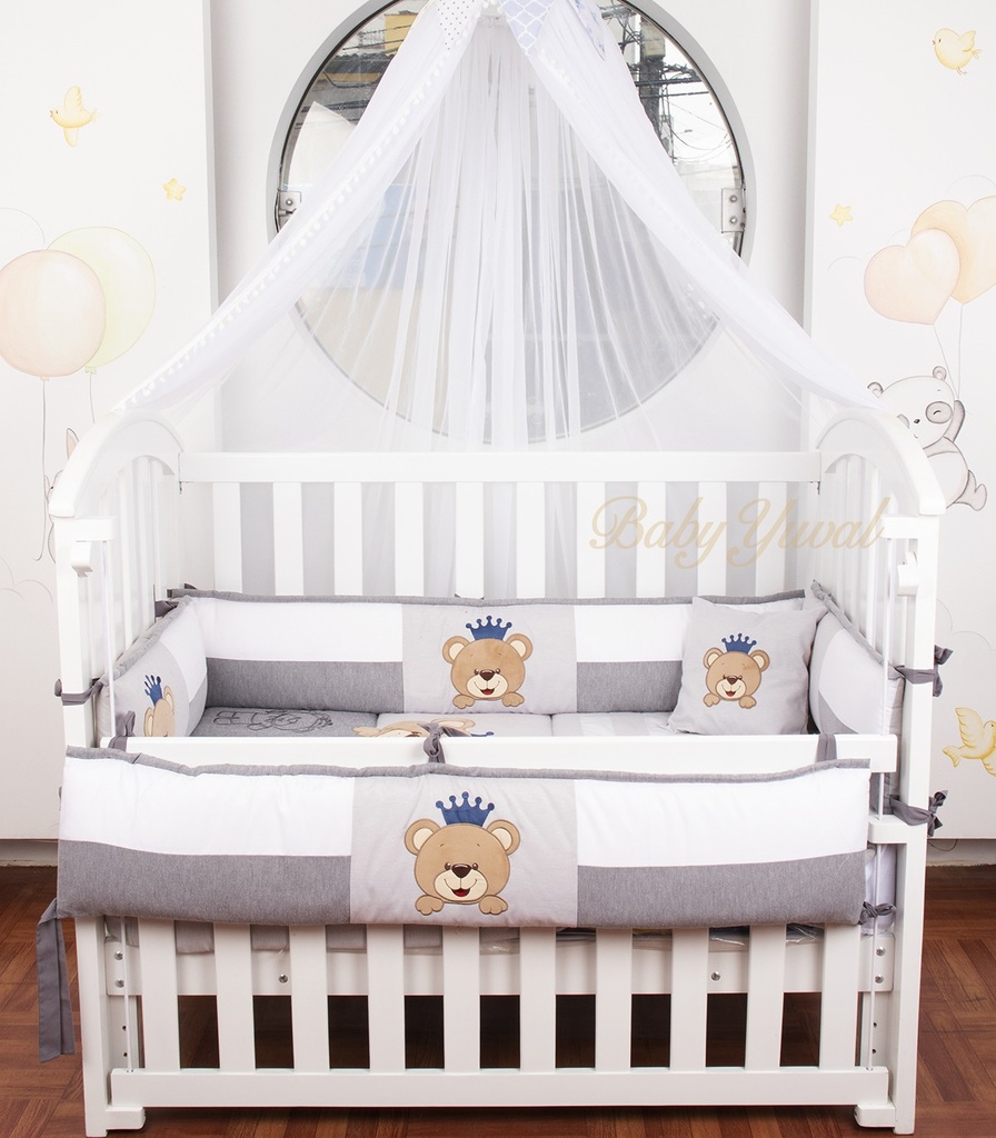 [SE097269] Set de Cuna Osito Rey | Premium Pique