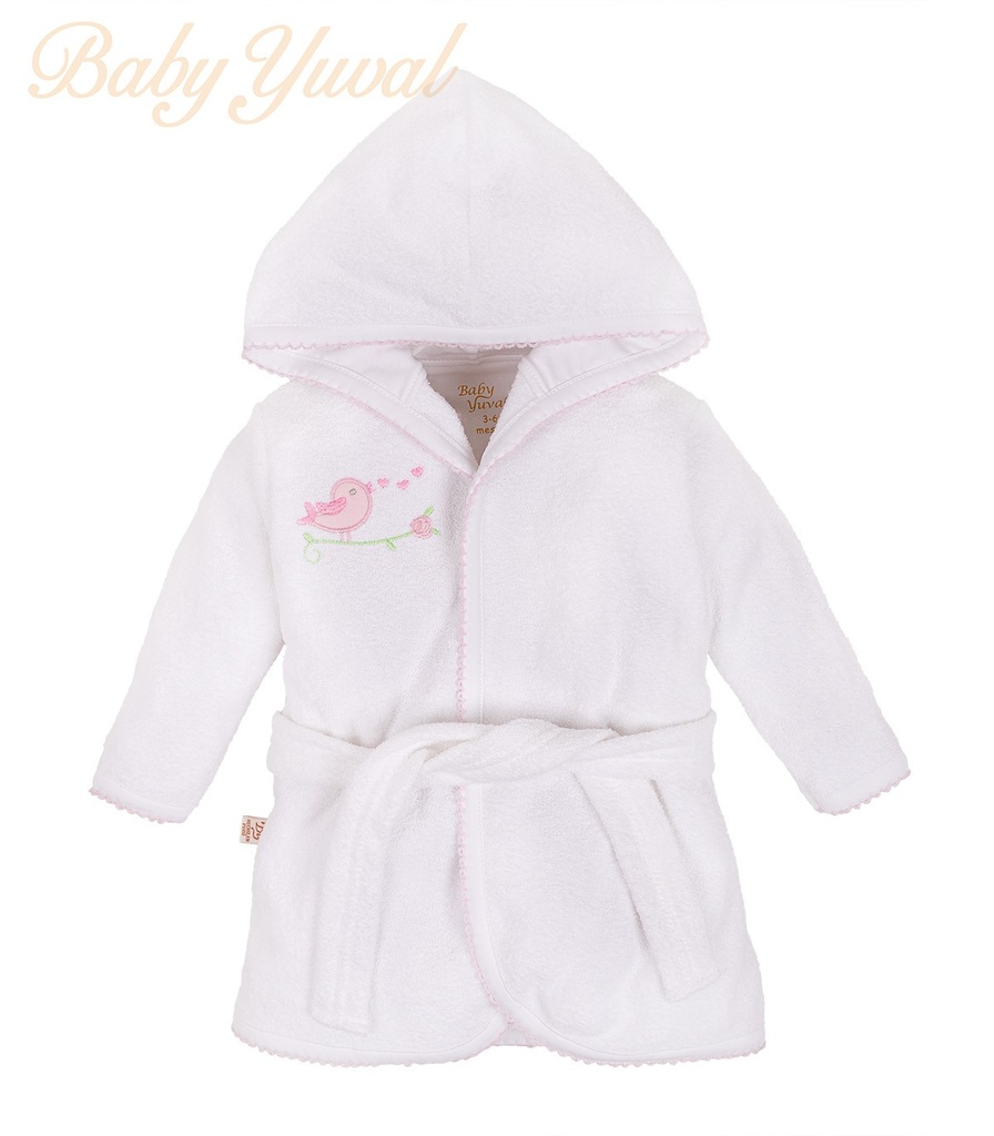 [SA0100093] Salida de Baño 100% Algodón Premium | Bird Pink (12 a 18 meses)