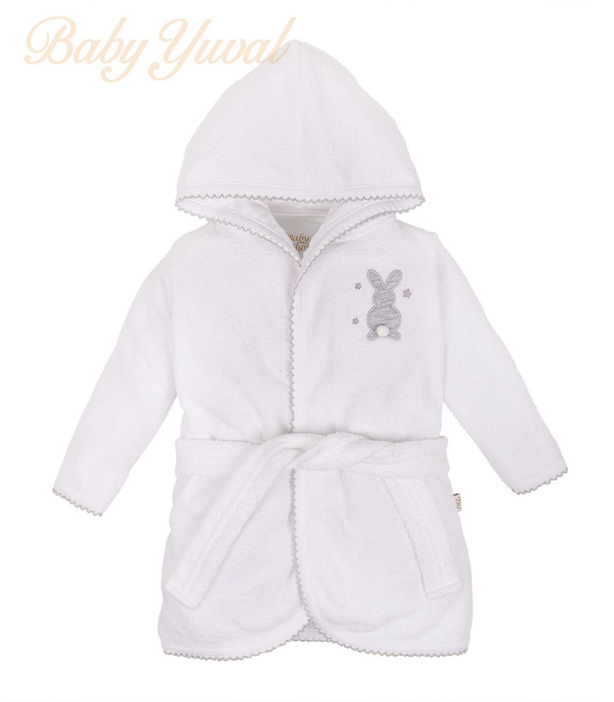 [SA0100153] Salida de Baño 100% Algodón Premium | Conejo Plomo (12 a 18 meses)
