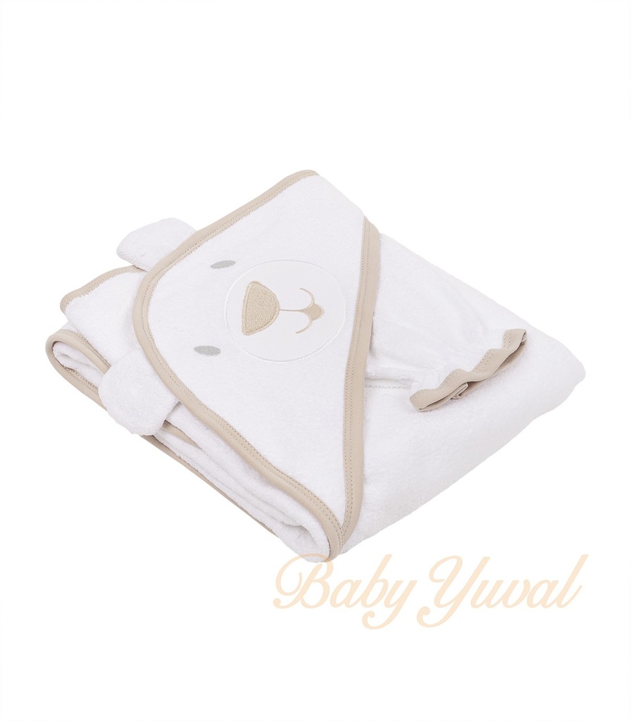 [TO0100230] Toalla Doble Felpa Premium | Oso Beige