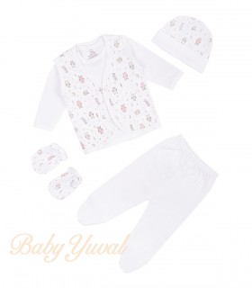 [AJ0100236] Ajuar 100% Algodón pima | Animals Rose
