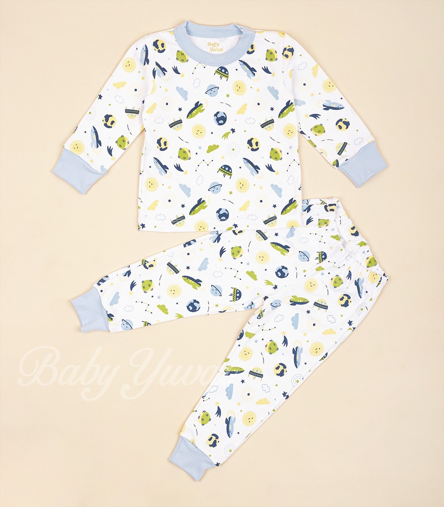[PI0200066] Pijama de Algodón | Space Sky (12 a 18 meses)