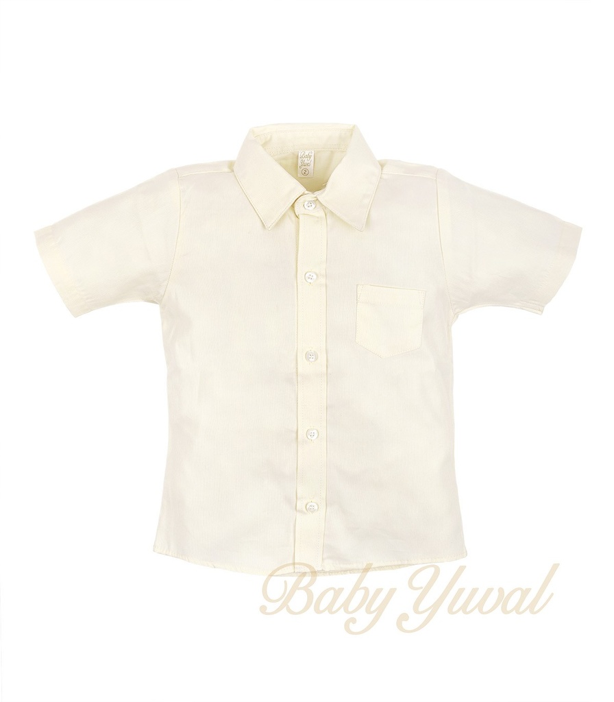 [CA0100424] Camisa Manga Corta | Crema (6 a 12 meses)