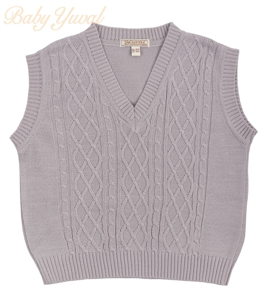 [CH0203161] Chaleco de Hilo | Gray (Plomo, 12 a 18 meses)