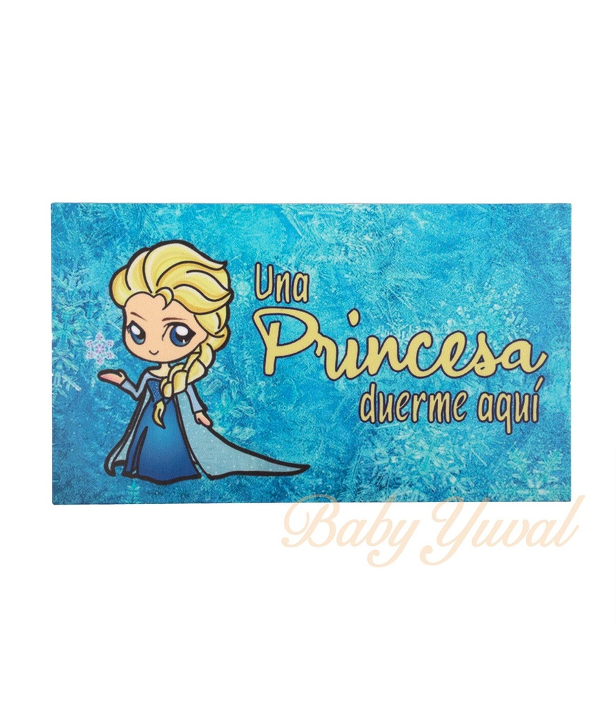 [CU0101325] Cuadrito Frozen | Una Princesa duerme aqui