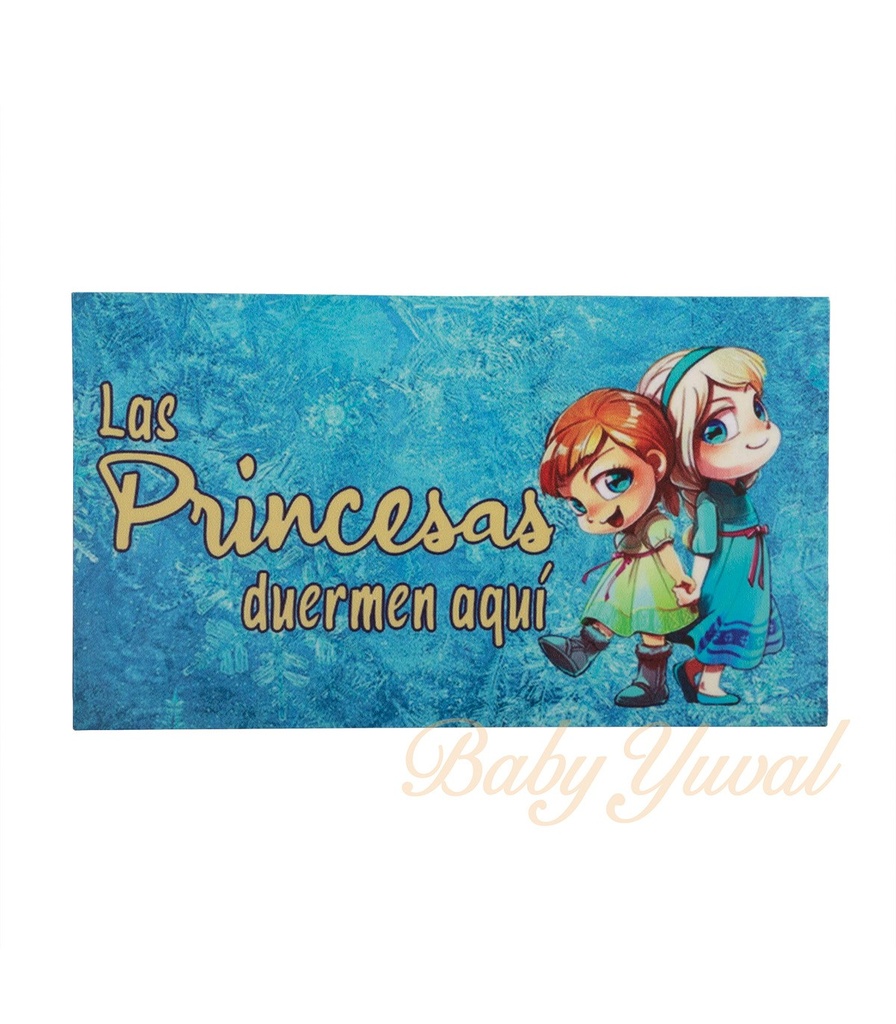 [CU0101330] Cuadrito Frozen | Las Princesas duermen aquí