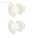 Gancho para Cabello | Pompón Crema - Blanco