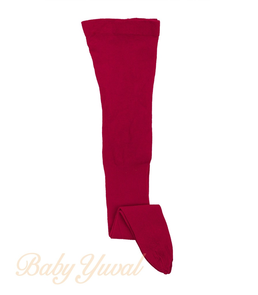 [PA0101557] Panty Delgada Nylon | Liso Rojo (6 a 12 meses)