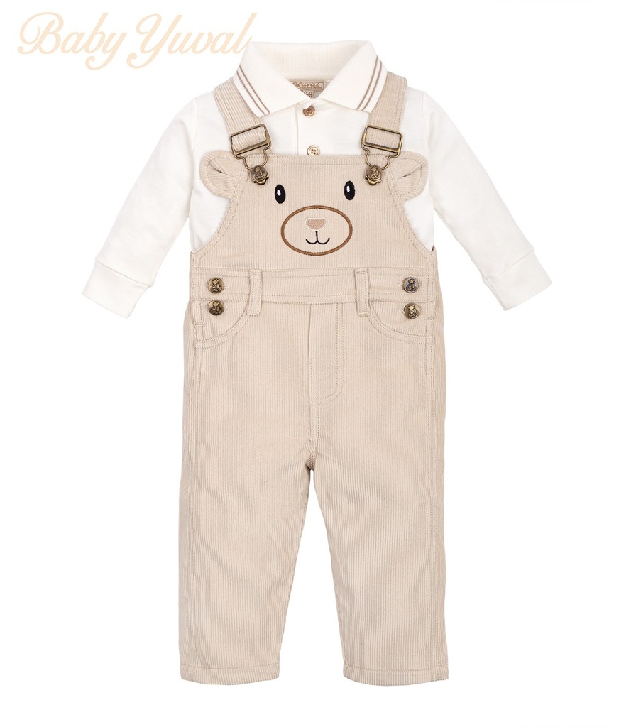 [SE0101690] Set Overall y Polo Camisero de Algodón | Colección Teddy (12 a 18 meses)