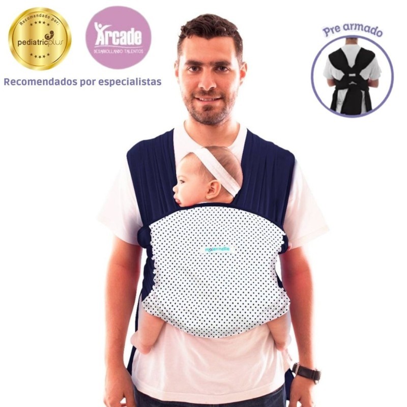 [FU0101703] Fular Ergonómico Regulable | Azul Puntos Azules