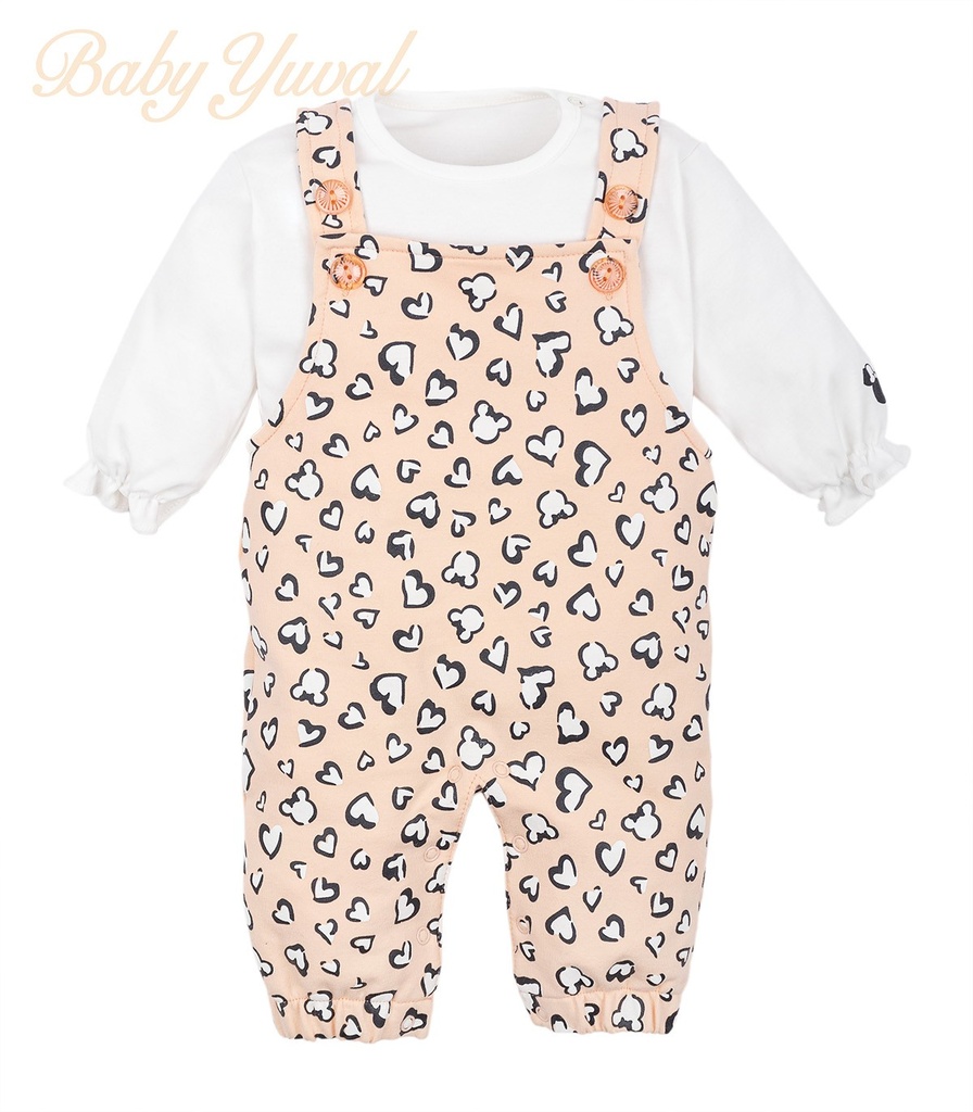 [SE0101711] Set Overall Fresh Terry y Polo | Hearts (0 a 3 meses)