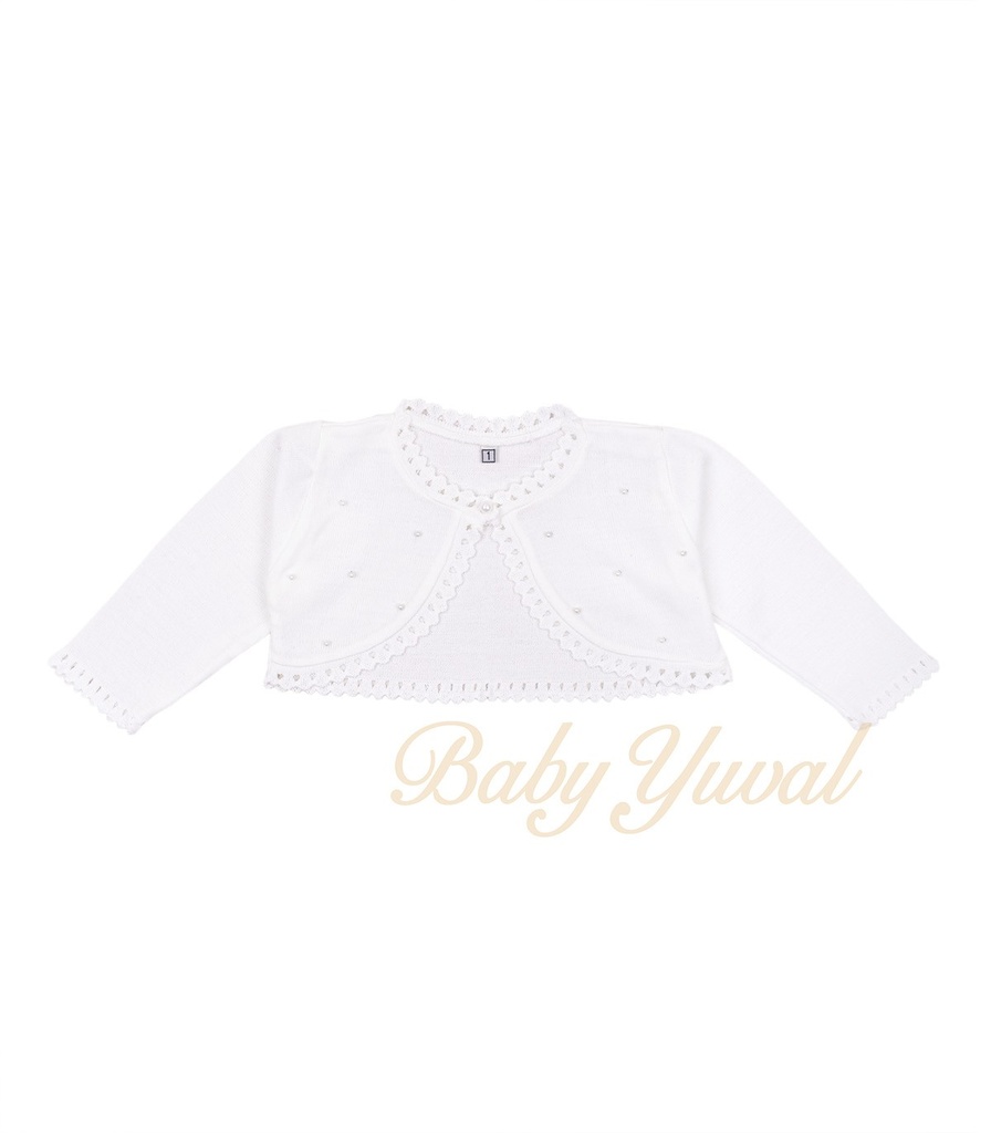 [BO0200968] Bolero de Hilo | Geraldyne White (6 a 12 meses)
