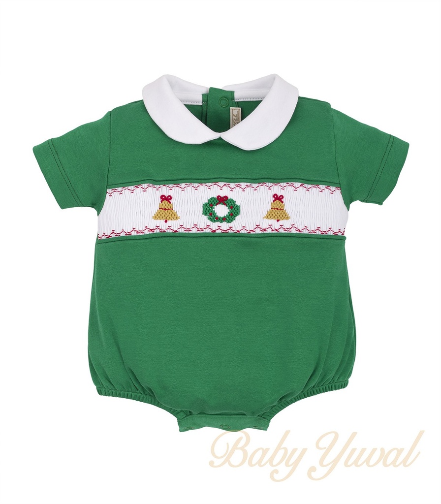 [RO0102082] Romper Bombacho | Navidad Campanitas (Recien Nacido (RN))