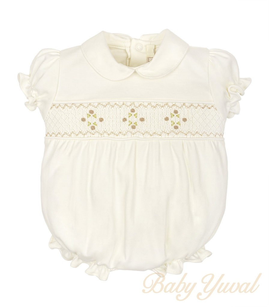 [RO0102125] Romper Bombacho | Rococo Cream (0 a 3 meses)