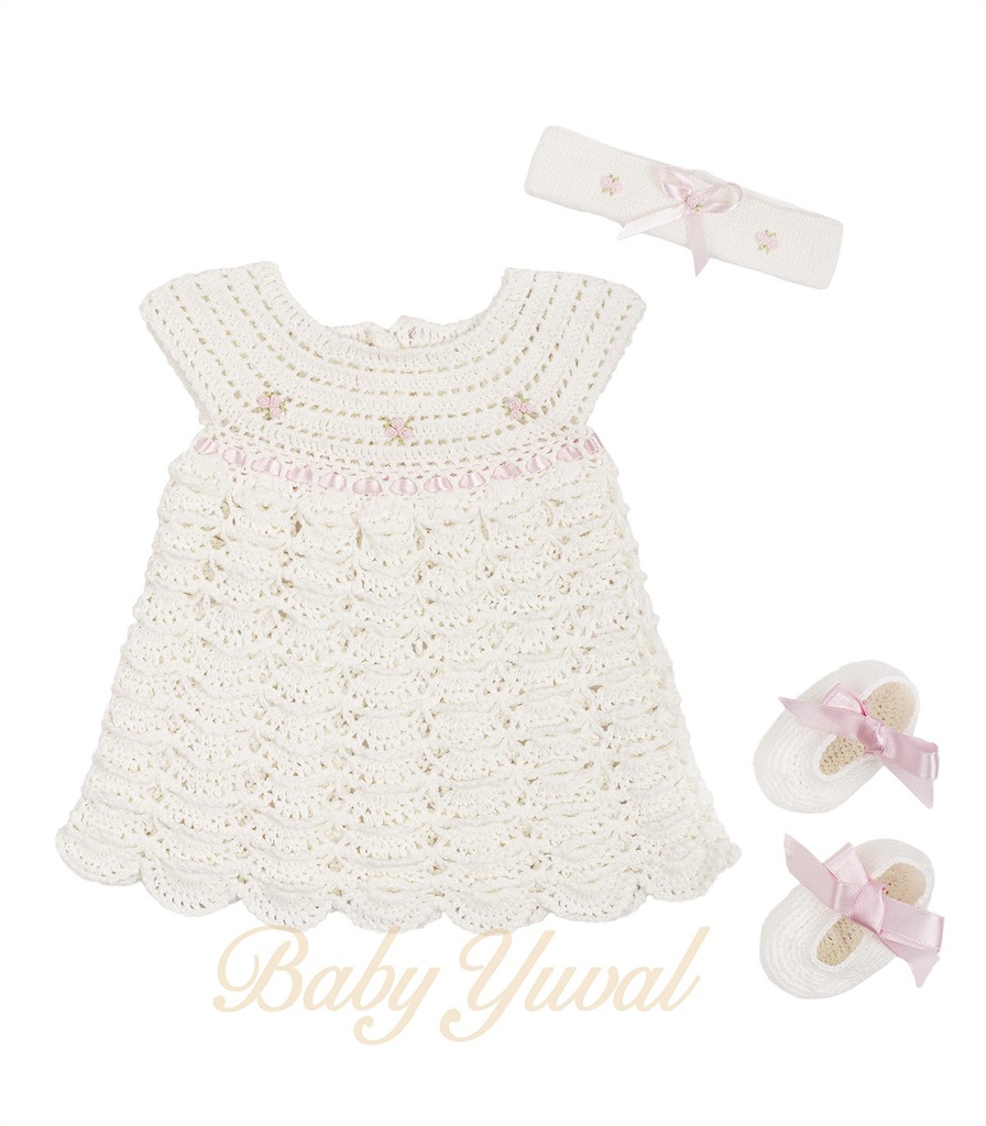 [VE0102218] Vestido de Hilo | Monisans (0 a 3 meses)