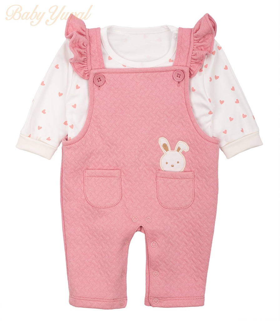 [SE0102736] Set Overall Jacquard y Polo Algodón | Bunny (0 a 3 meses)