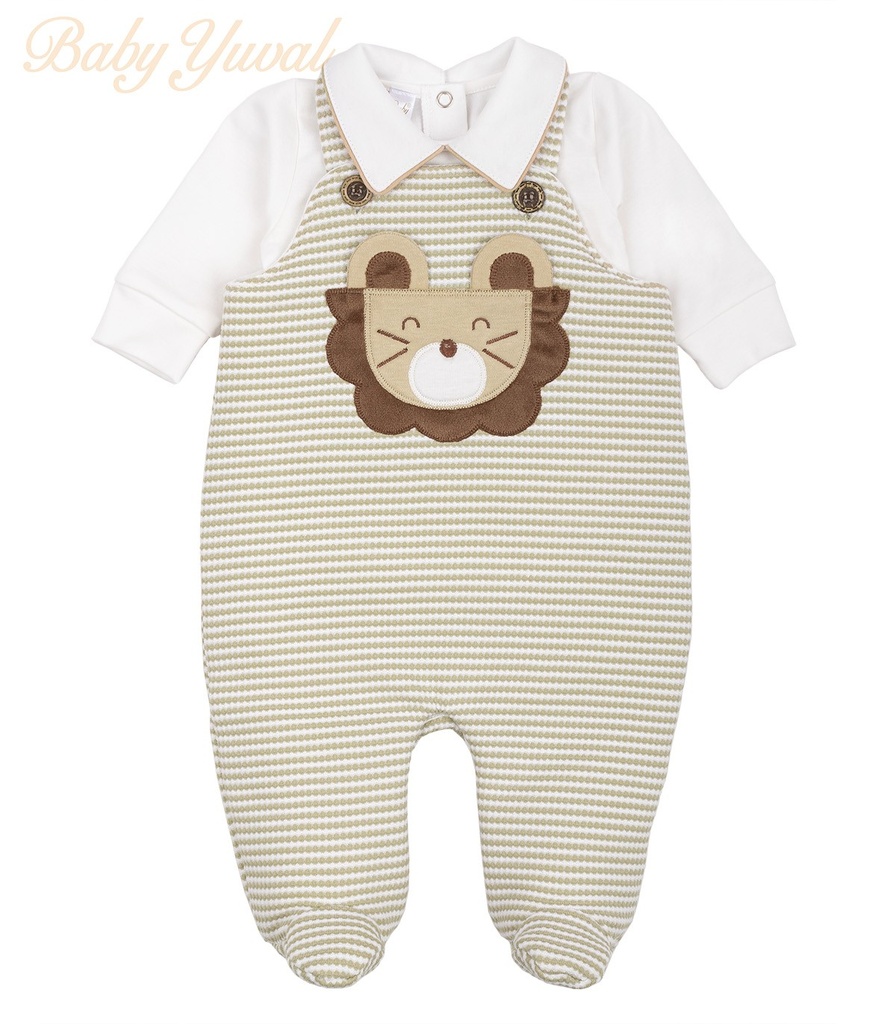 [SE0102816] Set Overall Jacquard y Polo Camisero | King Lion (0 a 3 meses)