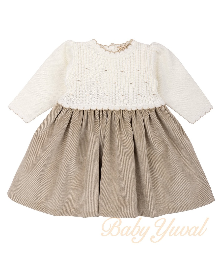 [VE0103177] Vestido | Marina Cream (0 a 3 meses)