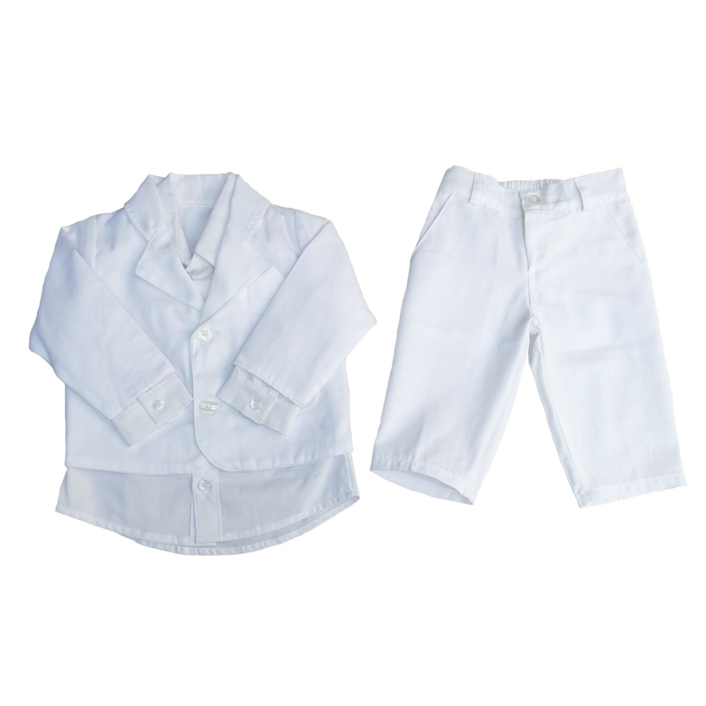 [TE011167] Terno Blanco Color Entero (Recien Nacido (RN))