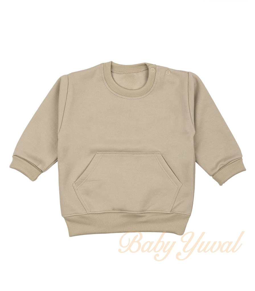 [PO0103252] Polera de Franela Algodón | Arena (6 a 12 meses)