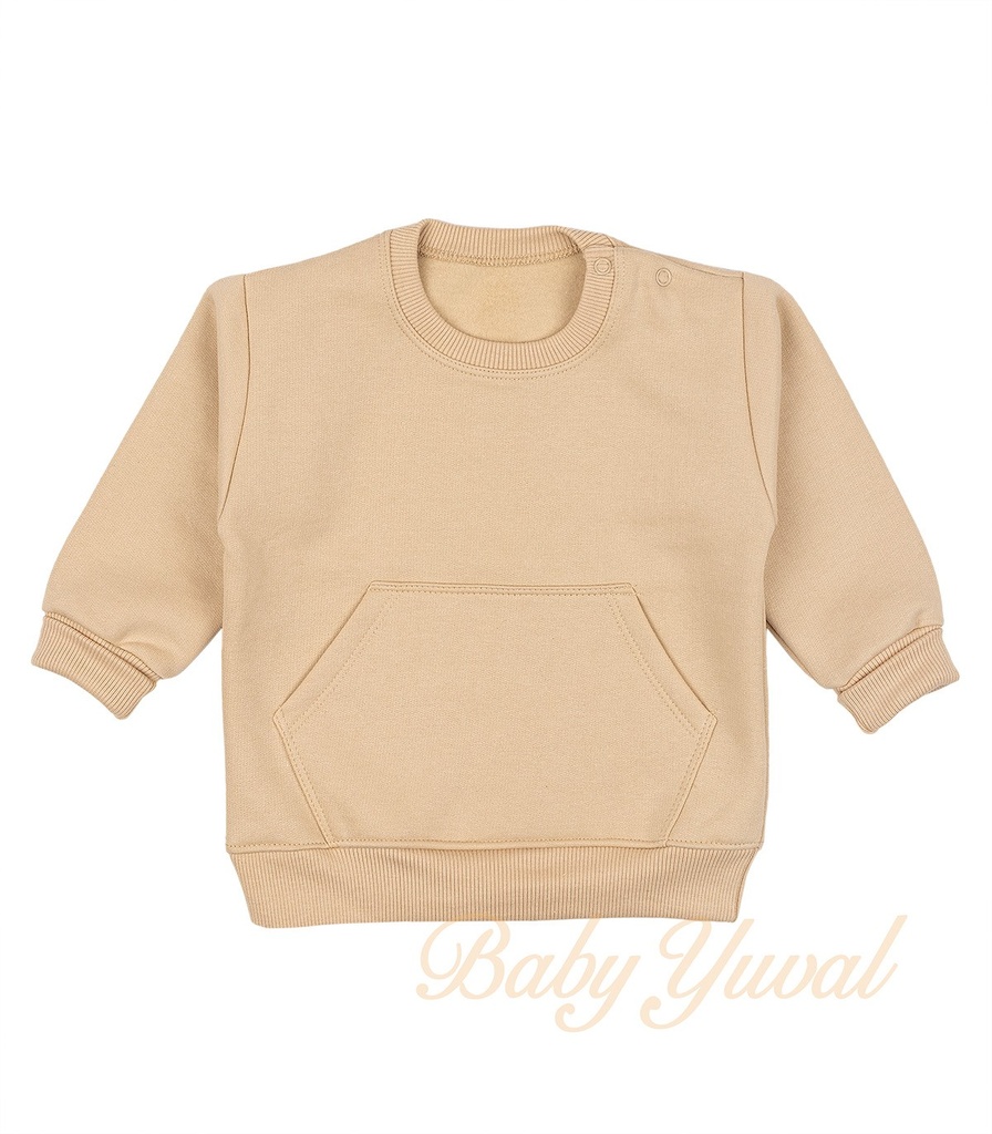 [PO0103256] Polera de Franela Algodón | Beige (6 a 12 meses)