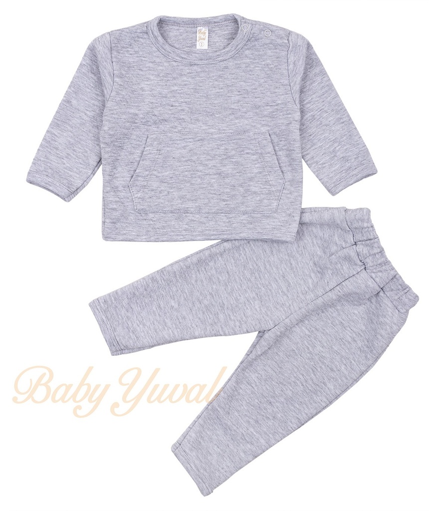 [CO0103291] Conjunto Jacquard 2 pzas | Plomo (3 a 6 meses)