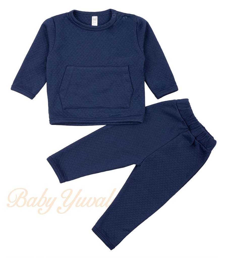[CO0103292] Conjunto Jacquard 2 pzas | Azul (3 a 6 meses)