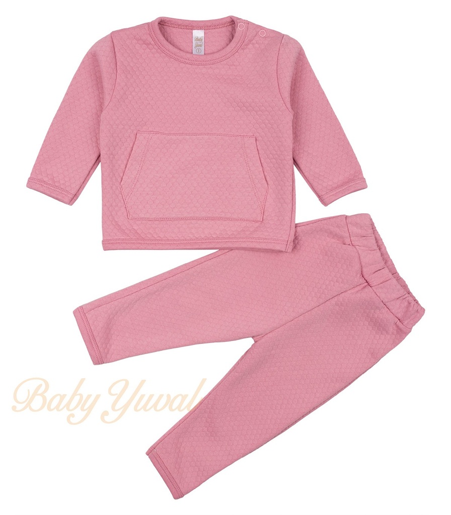 [CO0103297] Conjunto Jacquard 2 pzas | Palo Rosa (6 a 12 meses)