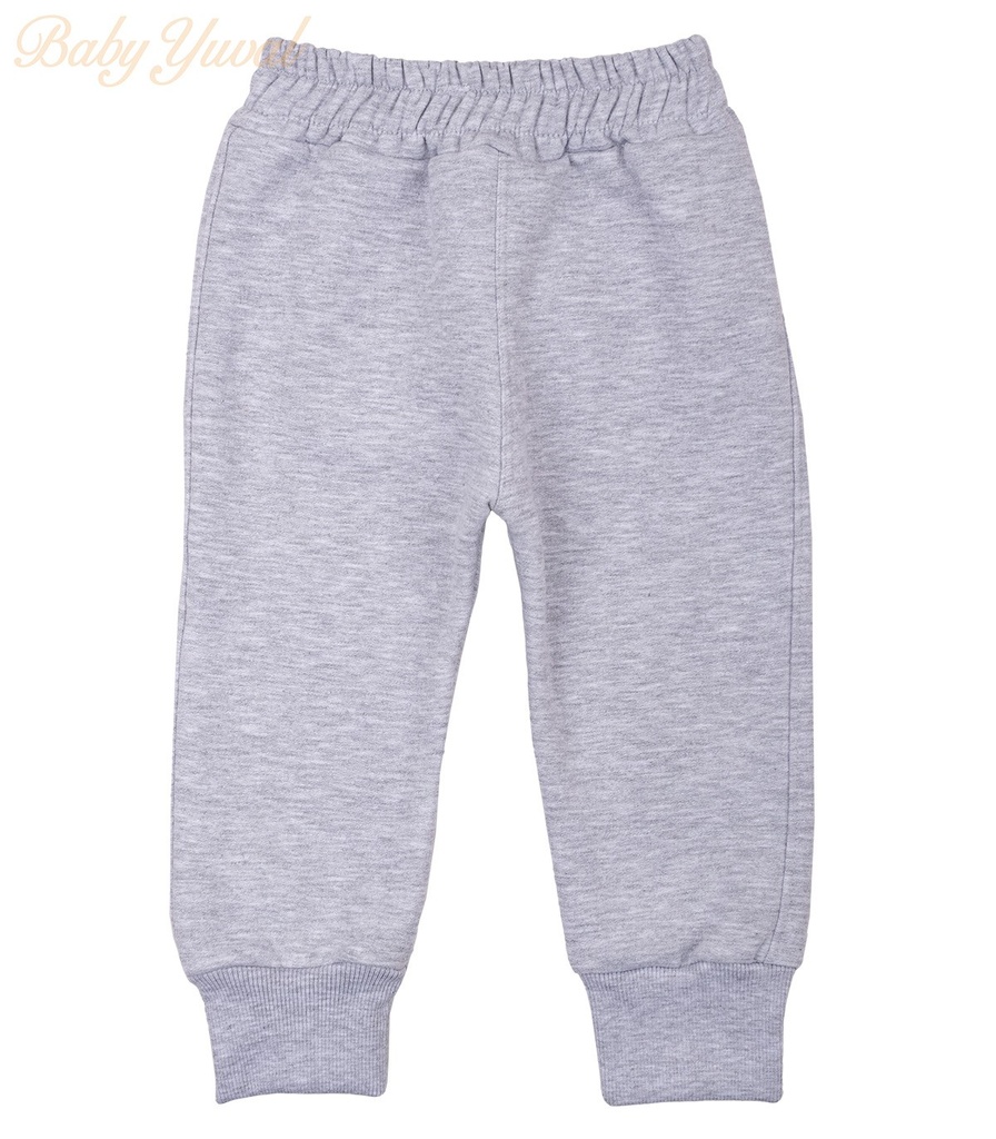 [PA0103329] Pantalón de Franela Algodón | Melange (6 a 12 meses)