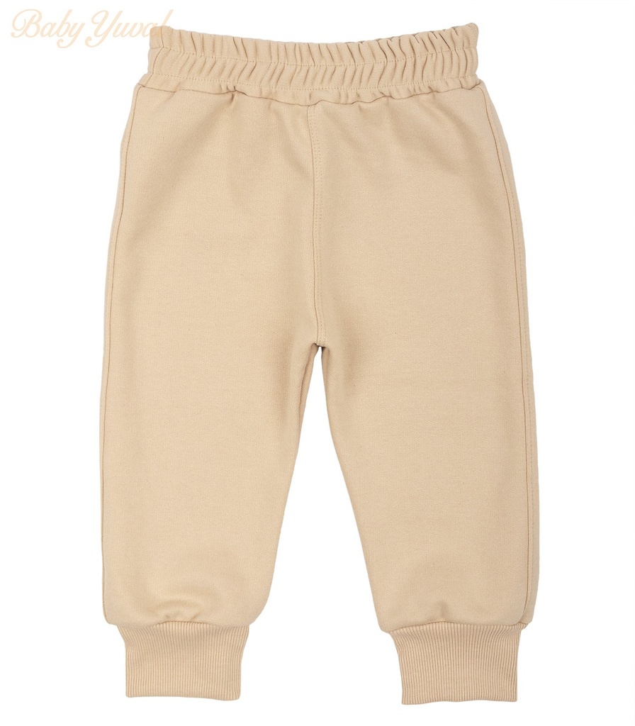 [PA0103350] Pantalón de Franela Algodón | Beige (6 a 12 meses)
