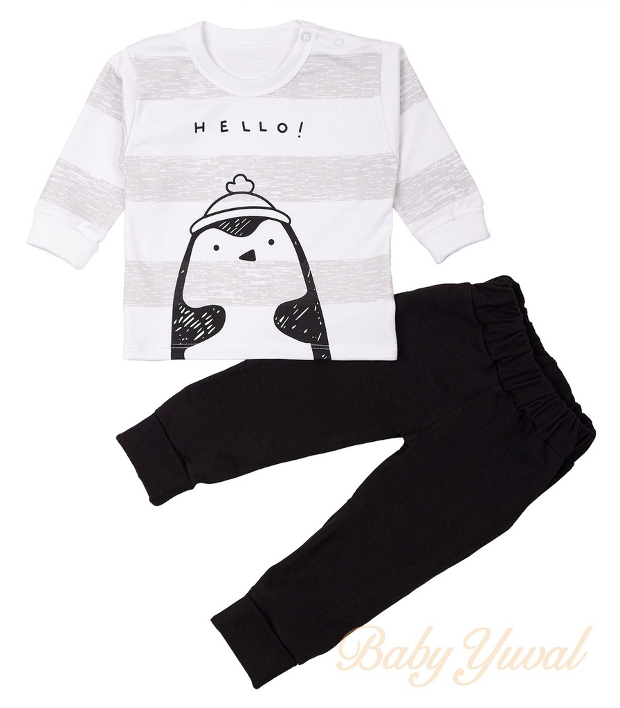[CO0103492] Conjunto de Algodón y Fresh Terry | Pingüinito (6 a 12 meses)