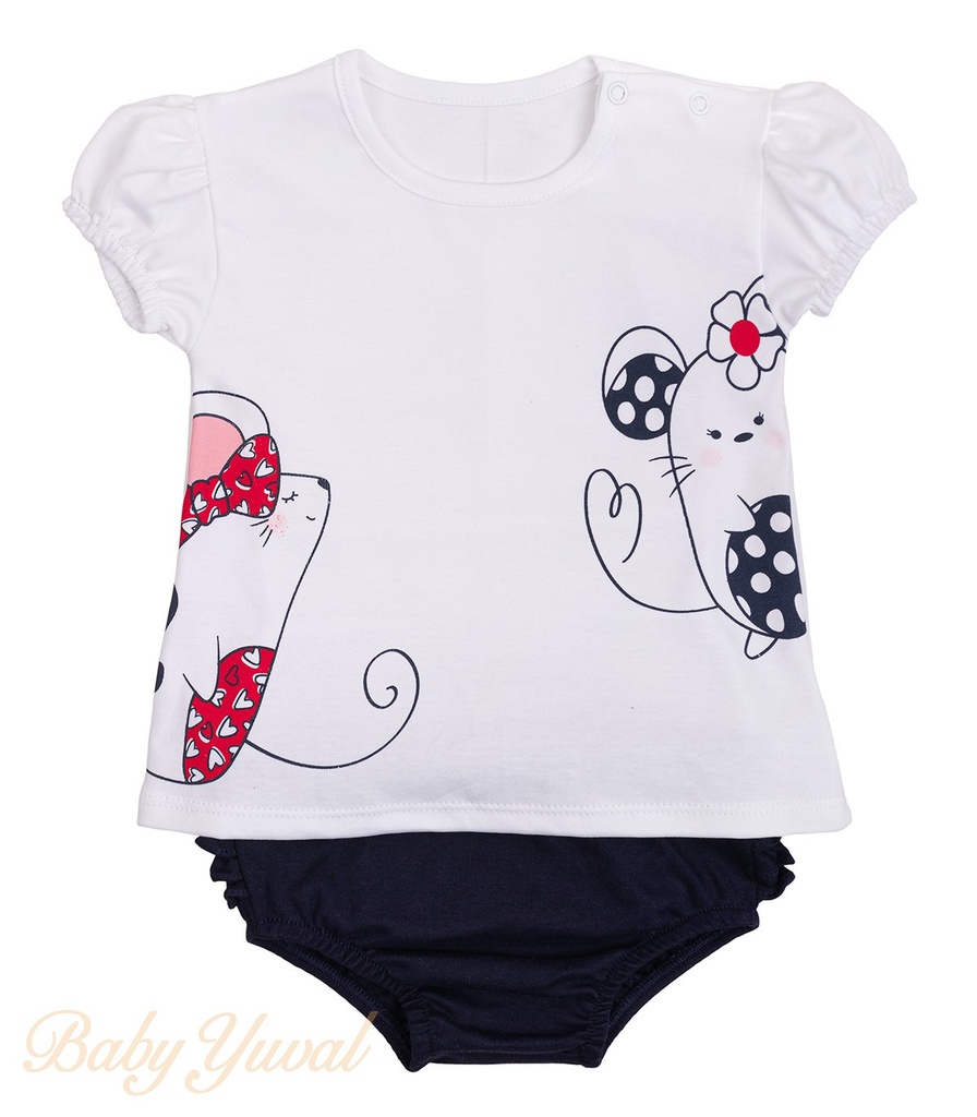 [CO0103748] Conjunto de Algodón | Ratoncita Flor (3 a 6 meses)