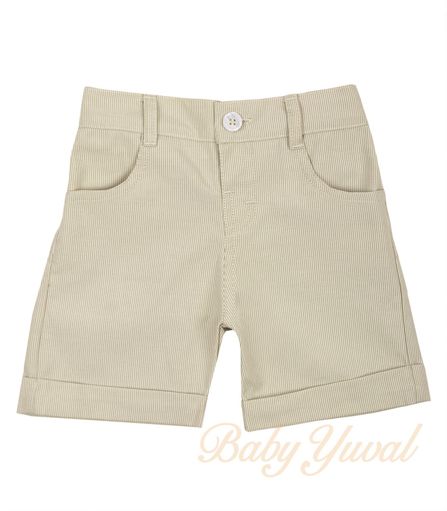 [SH0103758] Short Drill Acanalado | Beige (6 a 12 meses)