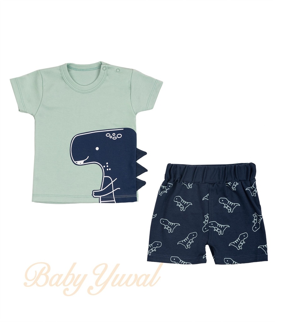 [SE0103773] Set Polo y Short | Dino Blue (6 a 12 meses)