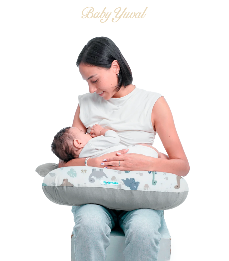 [AL0103862] Almohada de Lactancia y Estimulación 5 en 1 | Plomo Dinosaurio
